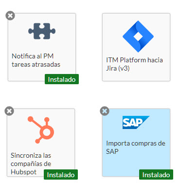 Detalle de extensiones