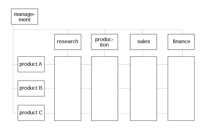 Estructuras organizacionales: matriz